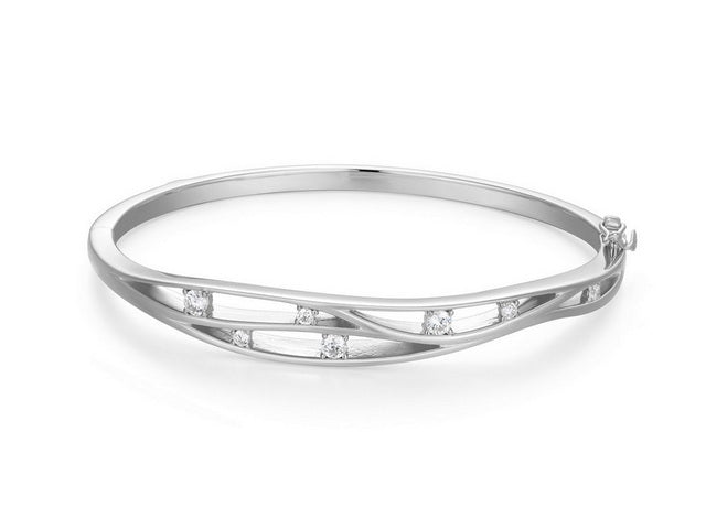 ELLE Between Silver Bangle