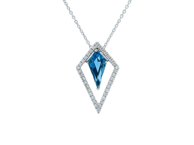 London Blue Topaz & Diamond Necklace