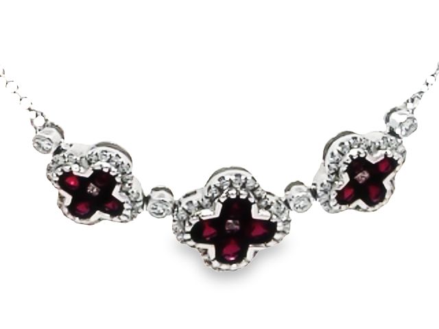 Ruby Quatrefoil Necklace