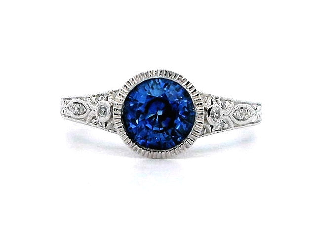 1.29ct.Sapphire & Diamond Ring