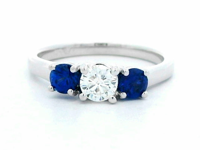 Diamond & Sapphire Trinity Ring