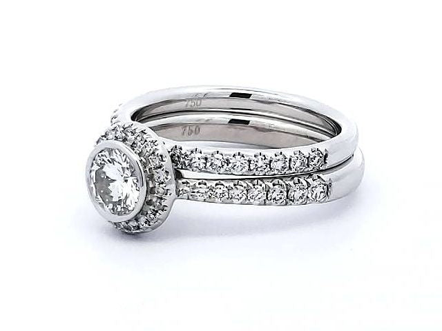 18kt Diamond Engagement Set