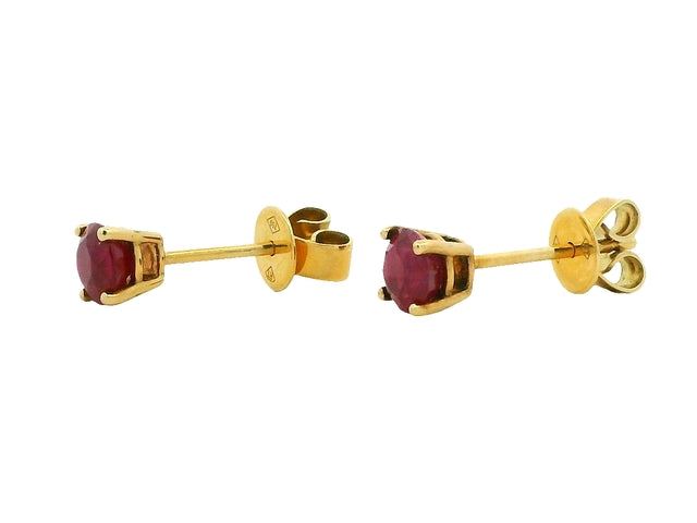18KY Ruby Studs