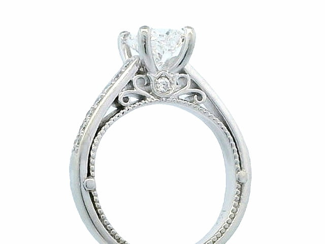 0.95 ct Princess Cut Engagement Ring