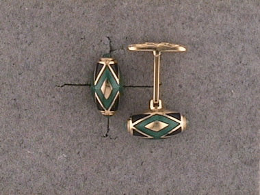 Blue & Green Enamel Cufflinks