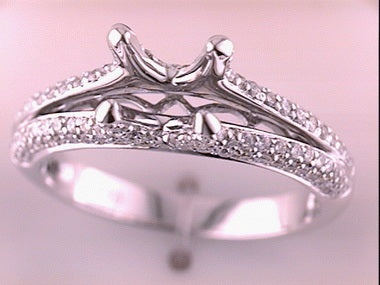 18kw .61 Ctw Pave Semi Mount