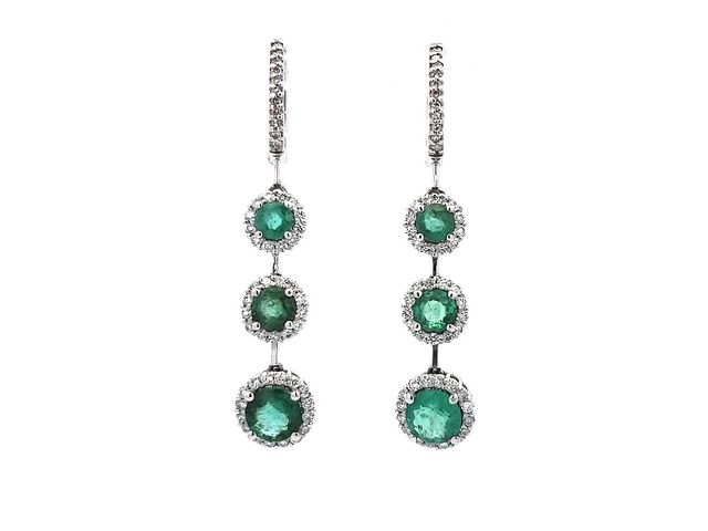 Emerald & Diamond Earrings