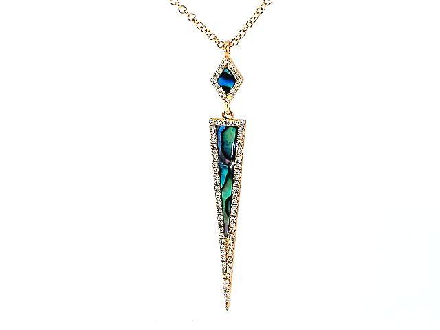 Abalone & Diamond Pendant