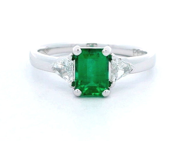 18KT Emerald and Diamond Ring