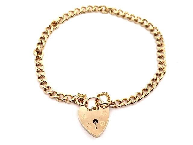 9KT Padlock Bracelet