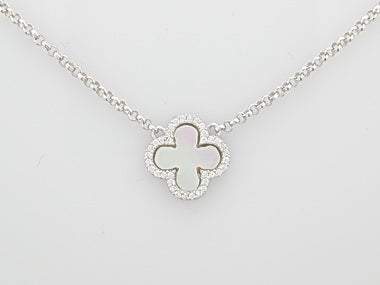 Silver Quatrefoil Necklace