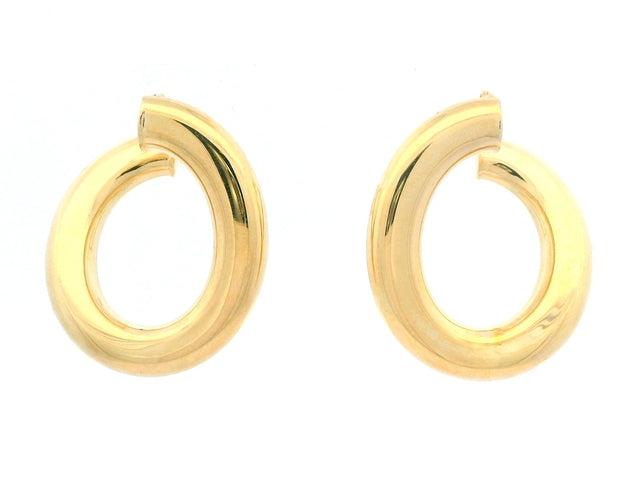 10KT Sideways Hoop Earrings