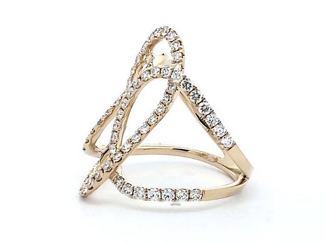 14KT Intersecting Ovals Ring