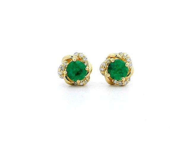 Emerald & Diamond Earrings