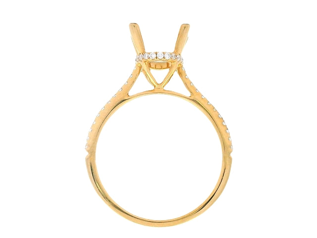 18KT Oval Engagement Mount