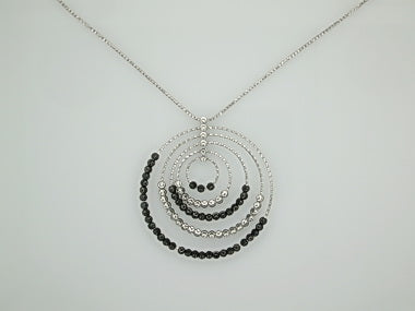 Black & White Saturn Necklace