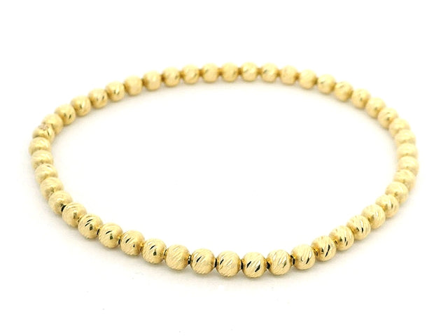 14KT Faceted Bead Bracelet