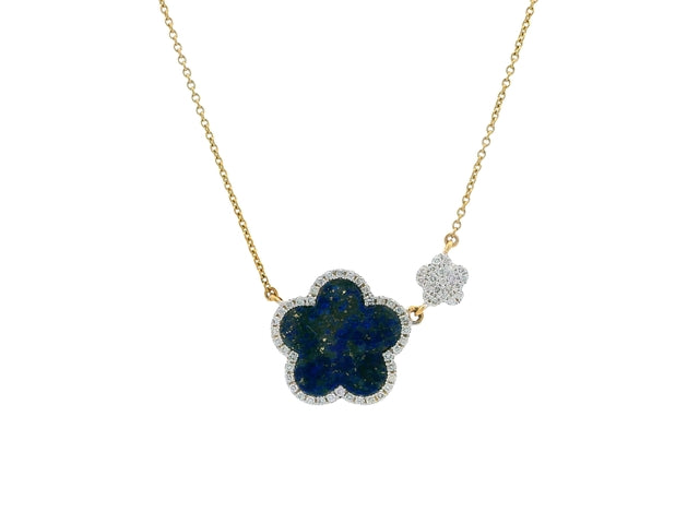 Lapis Quartefoil Necklace