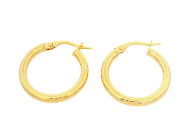 10KT Small Plain Hoops