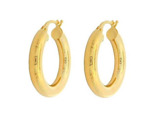 10KT Small Plain Hoops