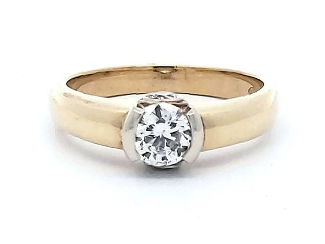 0.73 ctw Bezel Set Engagement Ring