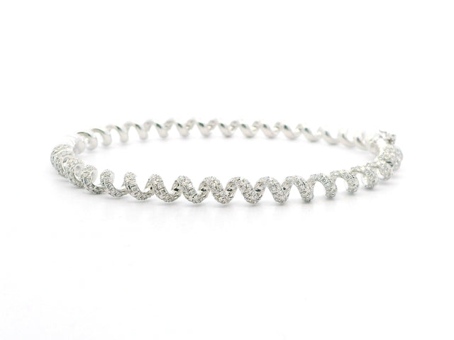 Twist Diamond Bangle