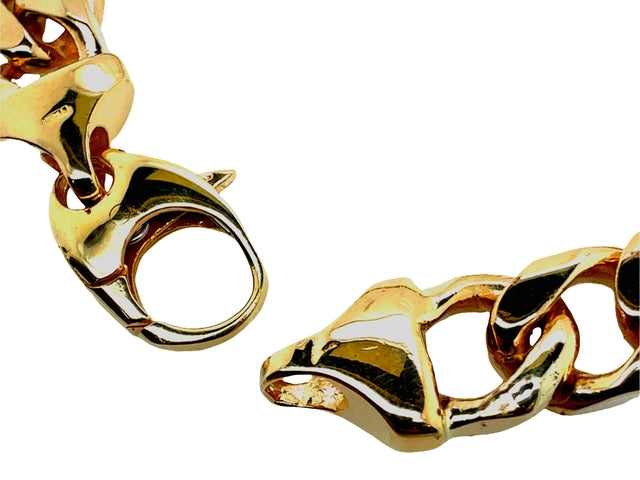 14 Karat Yellow Gold Curb Link Bracelet.