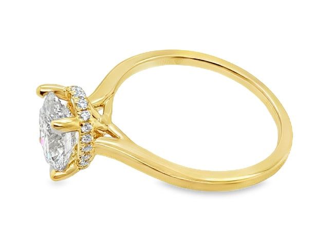 14K Yellow Gold 1.09ct Oval Lab-Grown Diamond Ring