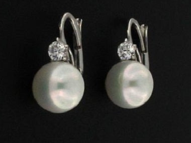 Pearl and Cubic Earrings