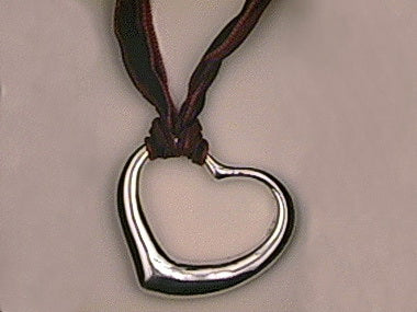 Heart Pendant With Ribbon