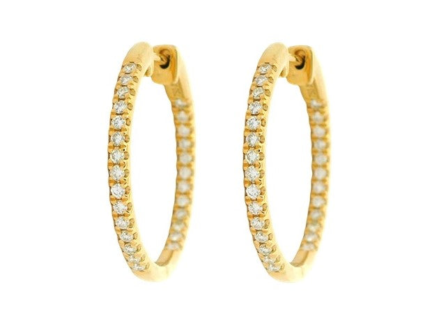 0.50 ctw Diamond Hoops