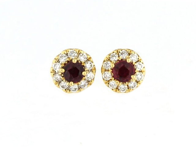 Ruby & Diamond Earrings