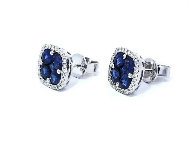 Sapphire & Diamond Earrings