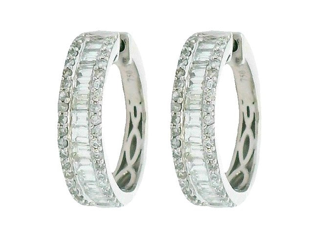 1.40 ctw Diamond Hoops
