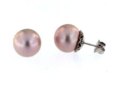 13 - 14 mm Pink Pearl Earrings