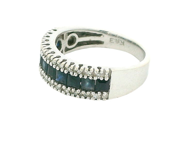 14KT Sapphire and Diamond Band