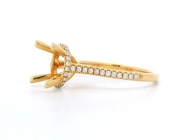 18KT Oval Engagement Mount