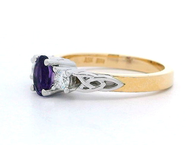 Amethyst & Diamond Ring