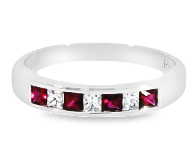 18KT Ruby and Diamond Band