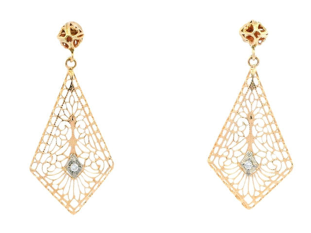 14KT Filigree Earrings