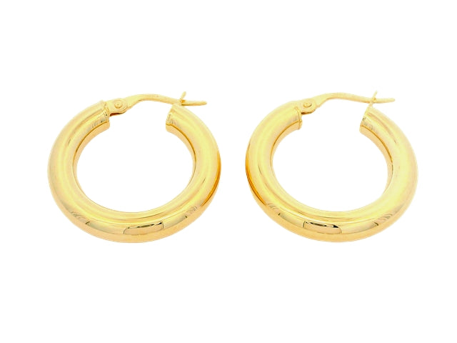 10KT Small Plain Hoops
