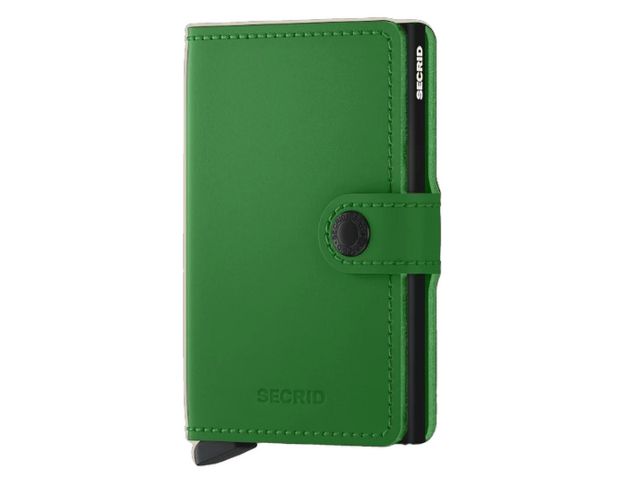 Secrid Wallet in Bright Green matte Leather