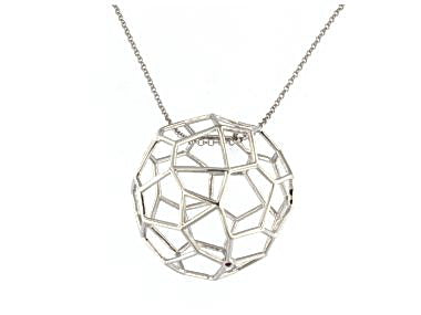 Silver Ball Pendant and Chain