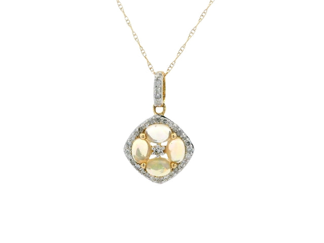 Opal & Diamond Necklace