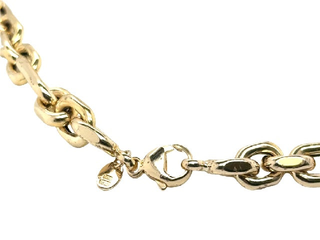 14K Yellow Gold Hollow Link Chain