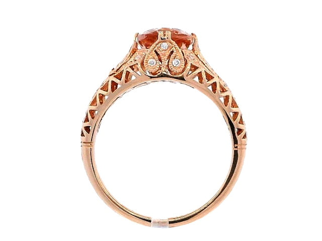 Oval Morganite & Diamond Ring