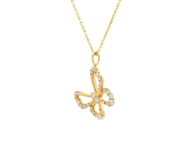 18KT Diamond Butterfly Necklace