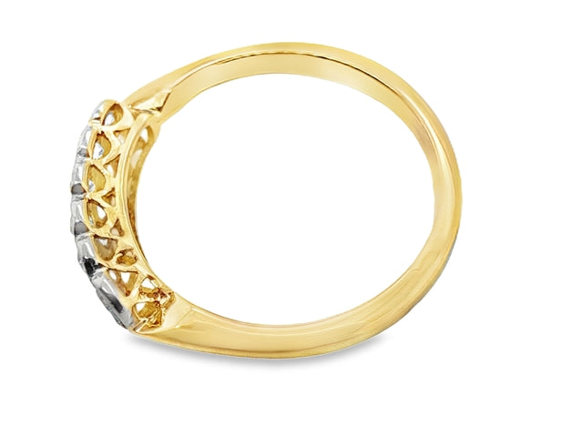 18KT Fancy Ring with Old Cut Diamonds