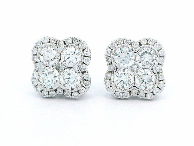 Quatrefoil Diamond Earrings