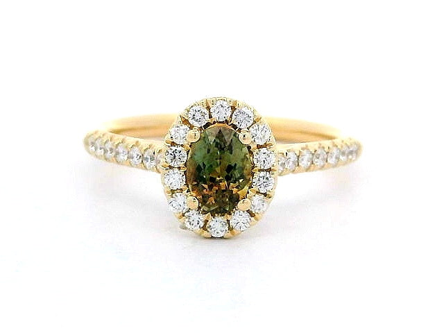 Alexandrite and Diamond Ring
